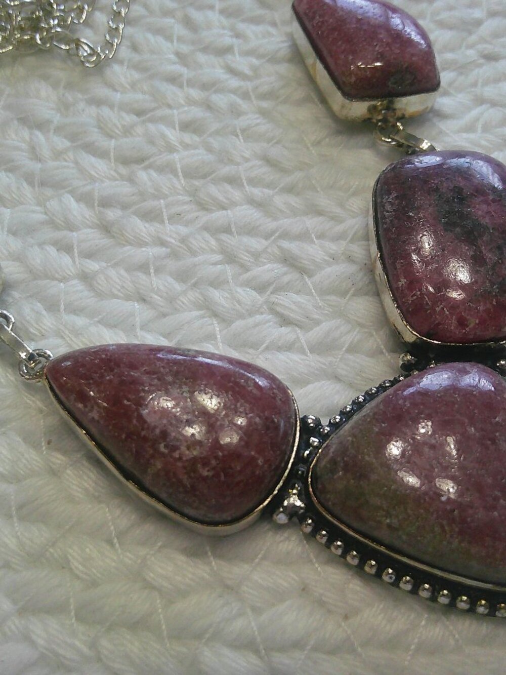 Beautiful COBALT CALCITE Handmade Sterling 925 Necklace Size 20" #376F